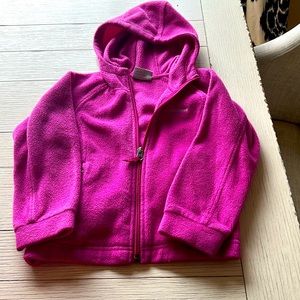 Bright purple:pink Columbia fleece, girls